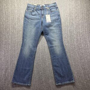 Levis 515 Bootcut Jeans Womens 6 Blue Mid Rise Stretch Denim Studded Detail